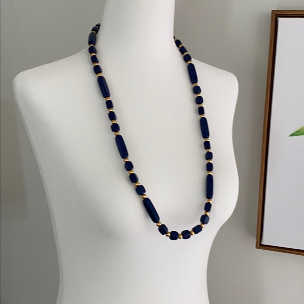 Blue and gold necklace
